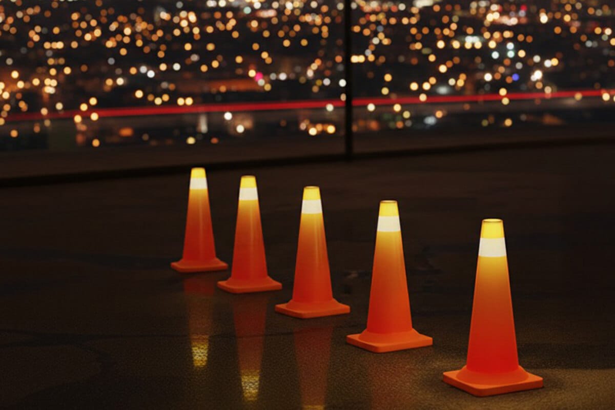 dispositivos viales con luz LED 